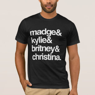 Camiseta Madge Kylie Britney e Christina