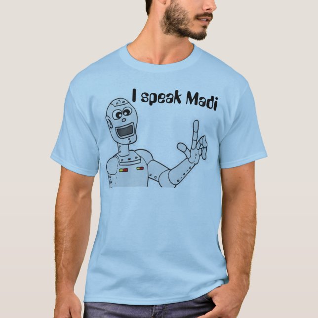 Camiseta madirobot, eu falo Madi (Frente)