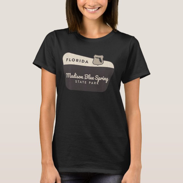 Camiseta Madison Blue Primavera State Park Flórida Sig (Frente)