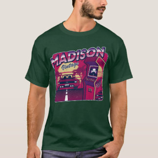 Camiseta Madison Personalizado Vintage Gamer 80s 90s