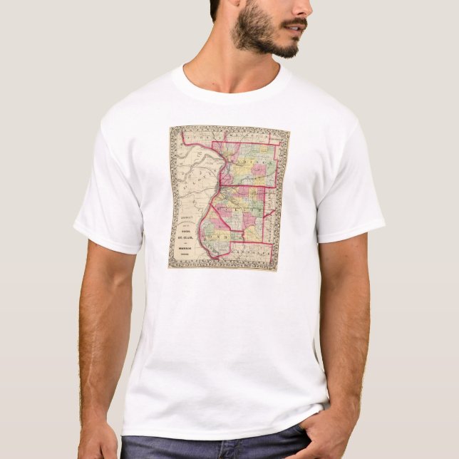 Camiseta Madison, rua Clair, condados de Monroe (Frente)