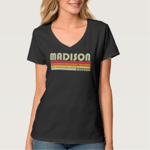 Camiseta Madison Wi Wisconsin Funny City Home Roots Retro 8
