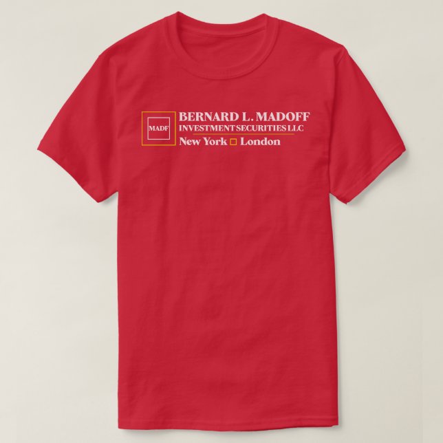 Camiseta Madoff Investment Títulos (Frente do Design)