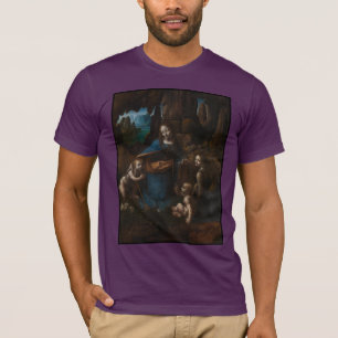 Camiseta Madona das Rochas, Virgem Maria, Jesus, João