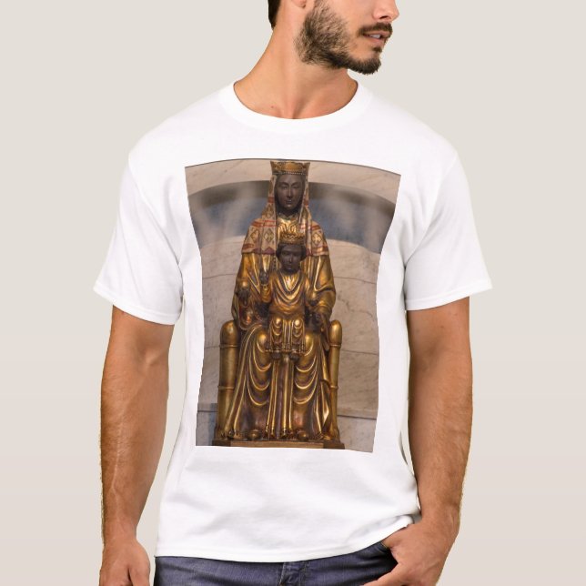 Camiseta Madona de Montserrat Black Madonna Virgem Maria (Frente)