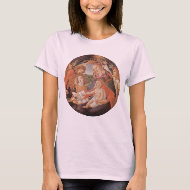 Camiseta Madona do Magnificat de Sandro Botticelli (Frente)