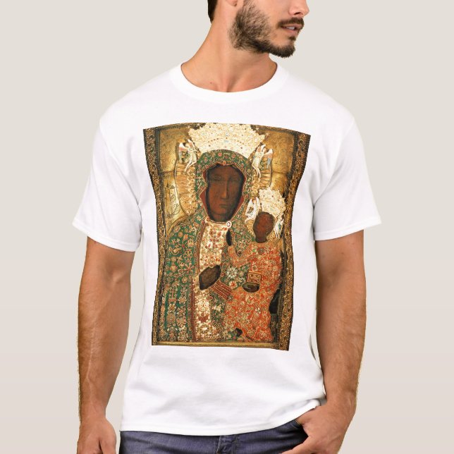 Camiseta Madona Negra e Criança Nossa Senhora de Czestochow (Frente)