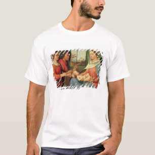 Camiseta Madonna e criança com santos 2
