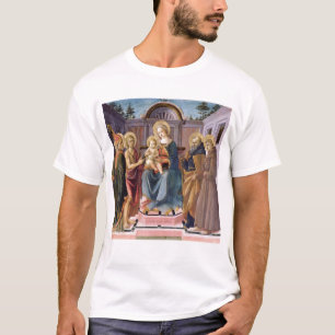 Camiseta Madonna e criança Enthroned com SS