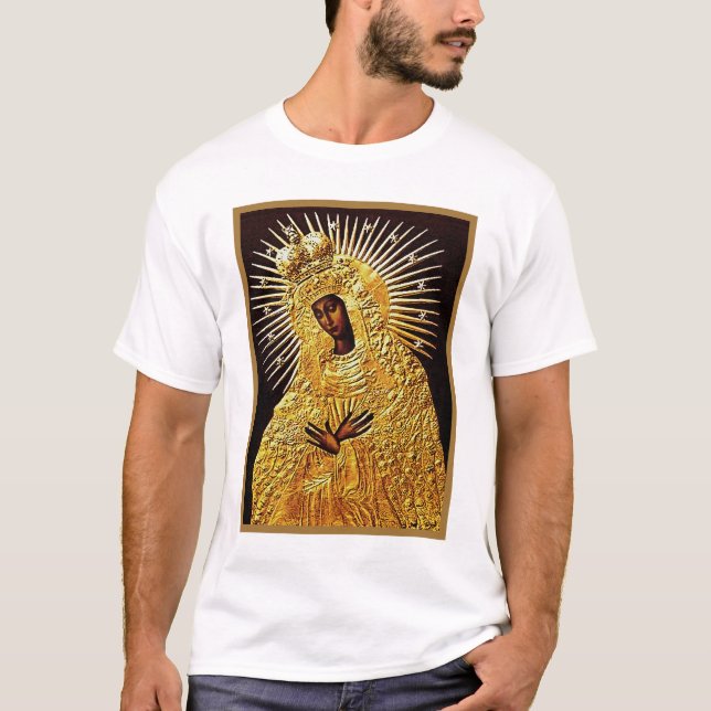 Camiseta Madonna Negra na Oração (Frente)