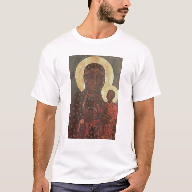 Camiseta Madonna preto de Jasna Gora (Frente)
