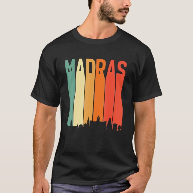 Camiseta Madras Chennai Skyline Tamil Language Culture (Frente)