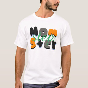 Camiseta Madrasta Monstro Letreiro de Bolha Groovy