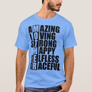 Camiseta Madre Acronym Incrível adorável e feliz g