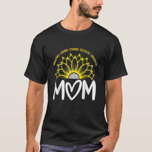 Camiseta Madre Girassol Adorável Forte Selfles