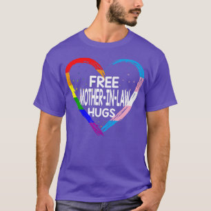 Camiseta MadreEmDireito Livre Abraça LGBTQ Arco-Íris e Sina