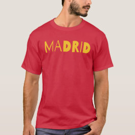 Camiseta Madrid cidade espanhola tipografia design de logot