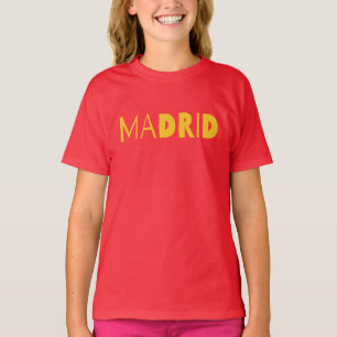 Camiseta Madrid cidade espanhola tipografia design de logot