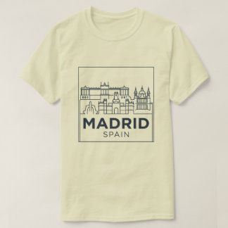 Camiseta Madrid Espanha Minimalista Praça Silhueta da Cidad