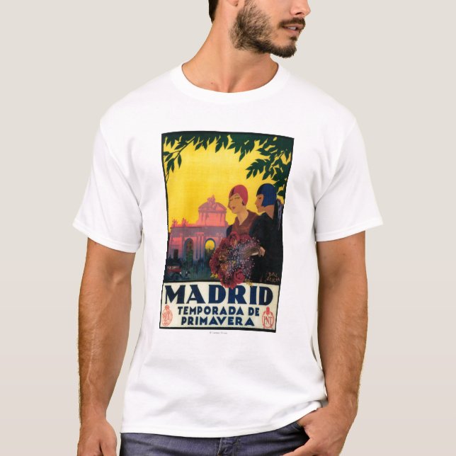 Camiseta Madrid no poster do promocional do viagem da (Frente)