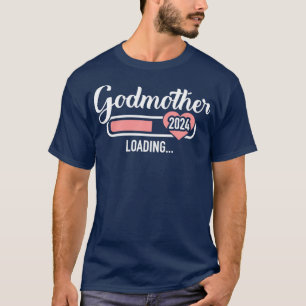 Camiseta Madrinha carregando 2024 para o anúncio da gravide