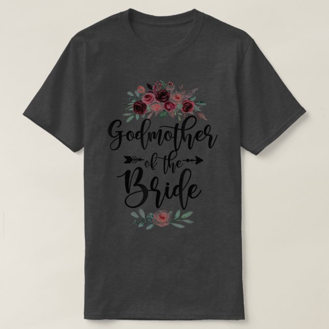 Camiseta Madrinha Da Celebração Do Chá de casamento (Frente do Design)