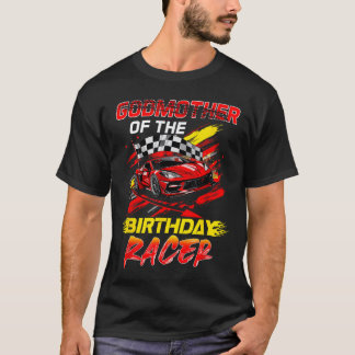 Camiseta Madrinha Da Família Birthday Racer Party