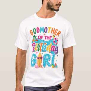 Camiseta Madrinha Da Menina Aniversariante Festa Na Piscina