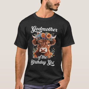 Camiseta Madrinha Da Rapariga De Aniversário - Fazenda F