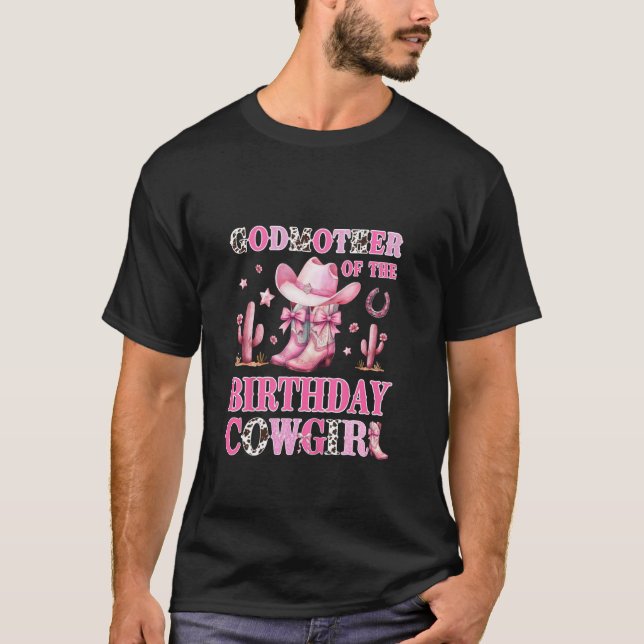 Camiseta Madrinha Da Vaqueira De Rodeio Da Festa De Anivers (Frente)