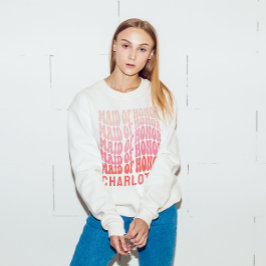 Camiseta Madrinha de casamento Cor-de-rosa moderna, retrato