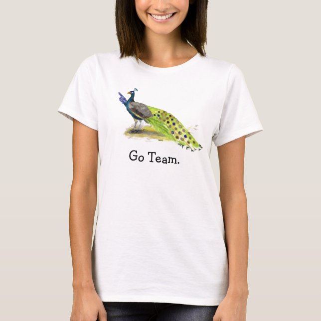 Camiseta Madrinha de casamento de Casamento de Peacock (Frente)