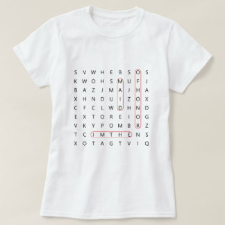 Camiseta Madrinha de casamento Divertida Palavra Encontrar