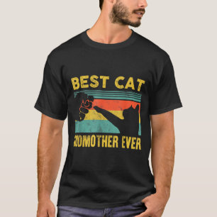 Camiseta Madrinha de gato vintage gatos feliz dia das mães