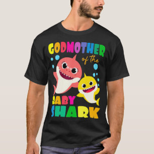 Camiseta Madrinha Do Aniversário Do Tubarão-Bebê Madrinha S