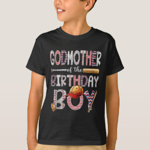 Camiseta Madrinha Do Aniversário Jogador De Beisebol