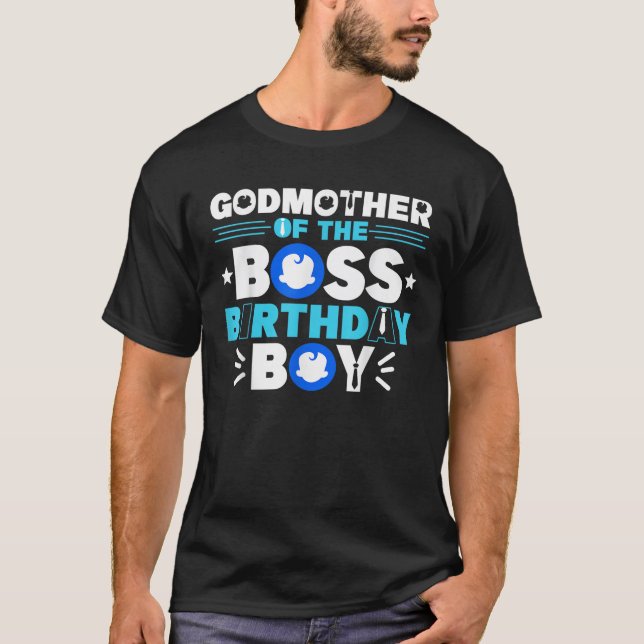 Camiseta Madrinha Do Chefe Aniversário, Bebê Decor Fami (Frente)