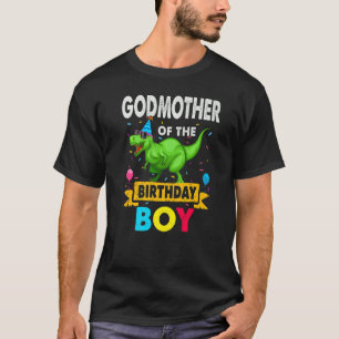 Camiseta Madrinha Do Garoto De Aniversário Dinossauro Sauru