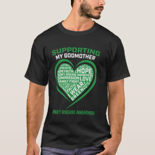 Camiseta Madrinha do Laço Verde Conscientização sobre Doenç