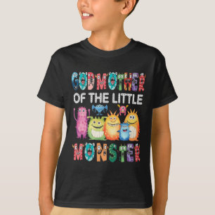 Camiseta Madrinha Do primeiro aniversario De Crianças Monst