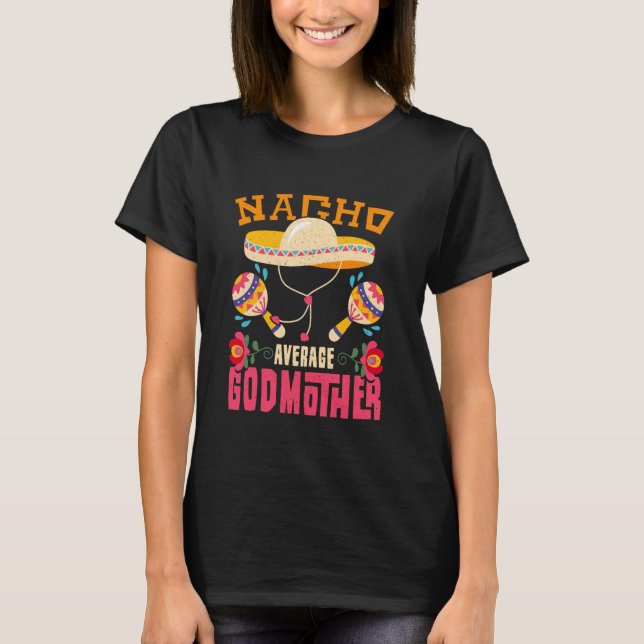 Camiseta Madrinha Não Comum Citação Divertida com Tema de F (Frente)