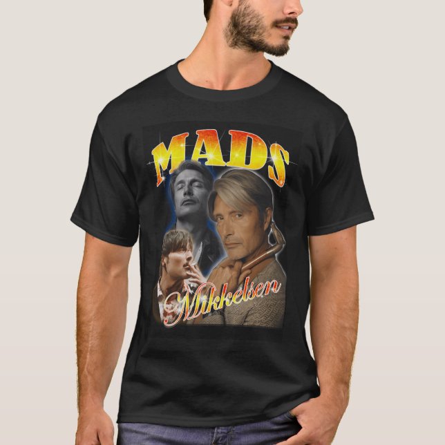 Camiseta Mads Mikkelsen Bootleg Design (Frente)