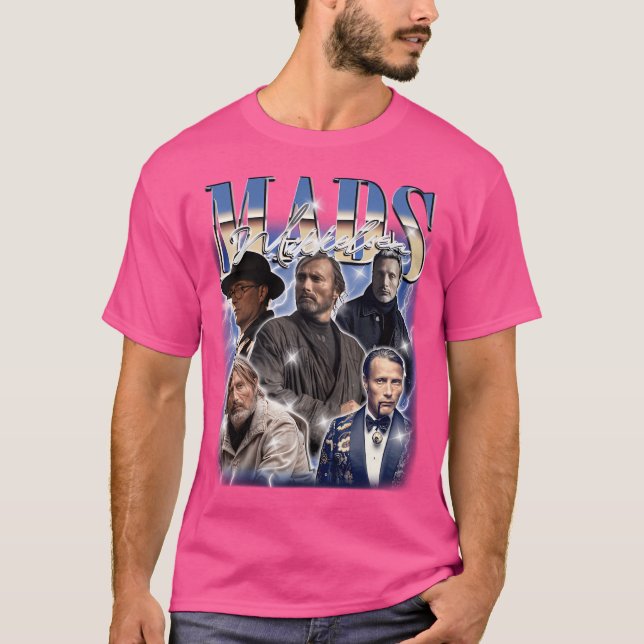 Camiseta Mads Mikkelsen Retro Bootleg (Frente)