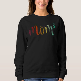 Camiseta Mãe3 Mãe ao Cubo Mãe de Três Mamãe de 3 Mães