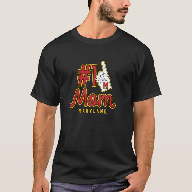 Camiseta Mãe #1 dos University of Maryland Terrapins (Frente)