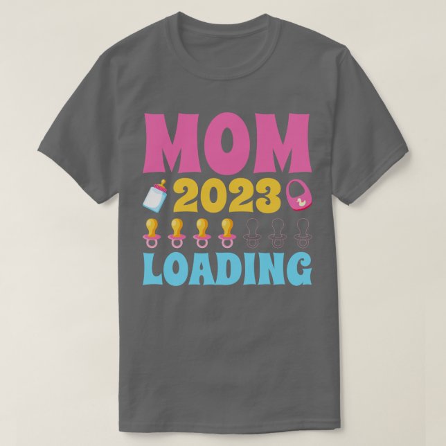 Camiseta Mãe 2023 Carregando Nova Mãe (Frente do Design)