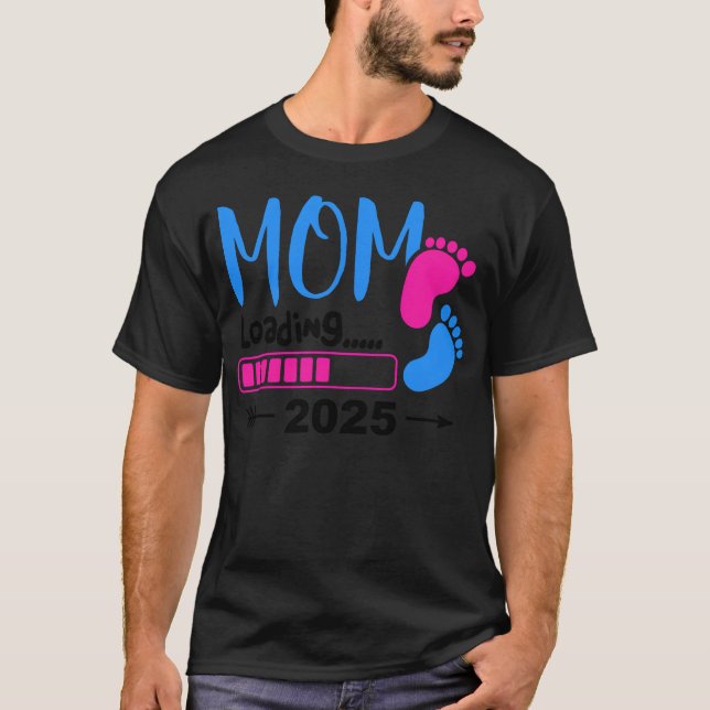 Camiseta Mãe 2025 Carregando Será Mãe Em 2025 (Frente)