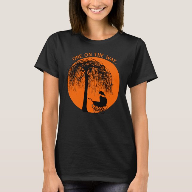 Camiseta Mãe a ser Carruagem de Bebê com Raven (Frente)