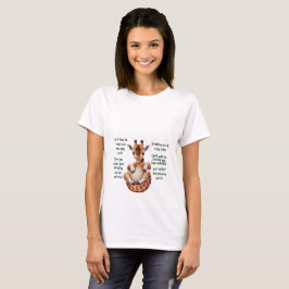 Camiseta Mãe a ser Girafa Feto Mensagens Engraçadas Verde