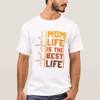 Camiseta Mãe A Vida É A Melhor Vintage Dia de as mães Heat